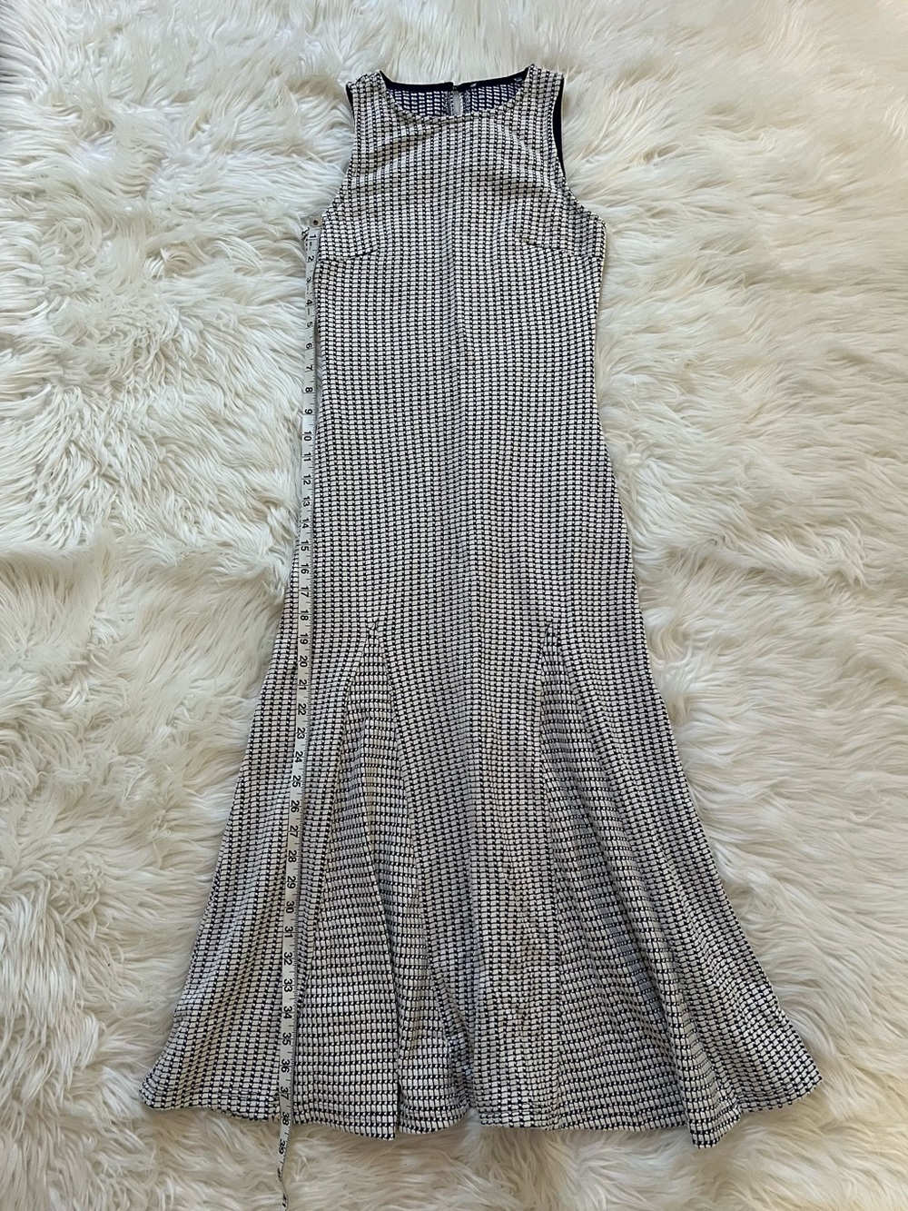 En Saison Cream and Navy Midi Dress - Picture 5 of 10